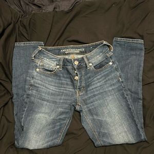 dark wash size 0 american eagle jeans